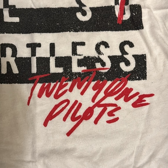 TWENTY ONE PILOTS All These Songs I’m Hearing Are So Heartless White T-Shirt MED - Picture 3 of 8